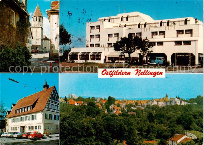 Nellingen Ruit Fildern Kirche Hoel Gasthaus Panorama