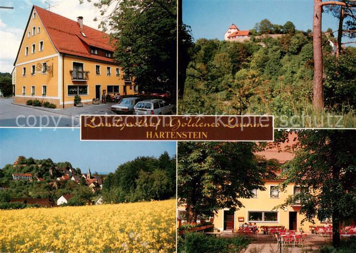 Hartenstein Mittelfranken Bayern Landgasthof Goldenes Lamm Teilansichten Biergar