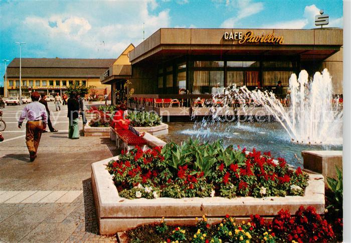 Bad Kreuznach Bahnhofsvorplatz Cafe Pavillon Brunnen