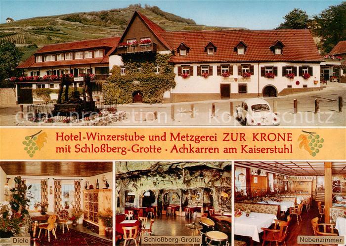 Achkarren Hotel Winzerstube Zur Krone mit Schlossberg Grotte Diele Nebenzimmer