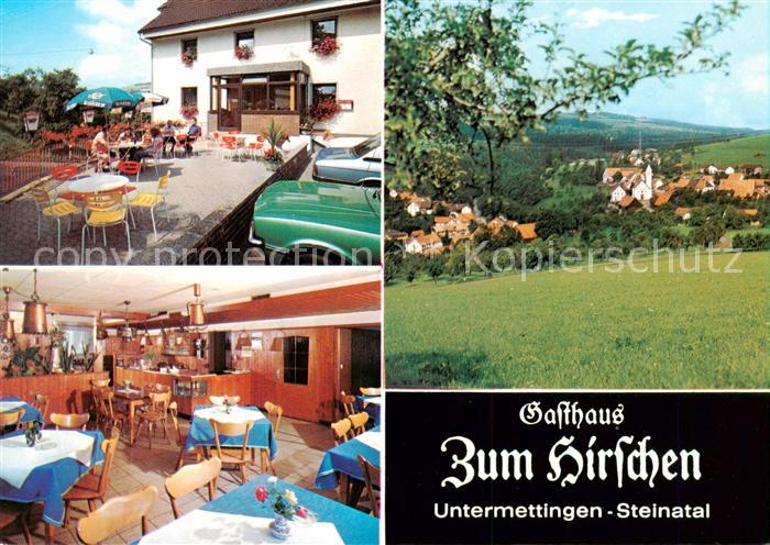 Untermettingen Gasthaus zum Hirschen Gaststube Terrasse Panorama