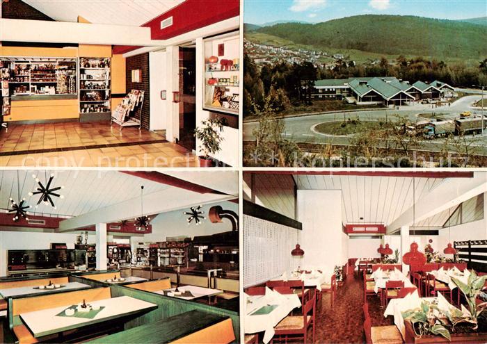 Herborn Hessen BAB Raststaette Dollenberg Gastraeume Verkaufsraum