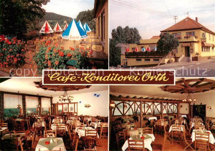 Bad Koenig Odenwald Cafe Konditorei Orth Terrasse Gastraeume