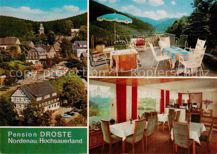 Nordenau Schmallenberg Pension Droste Terrasse Gaststube