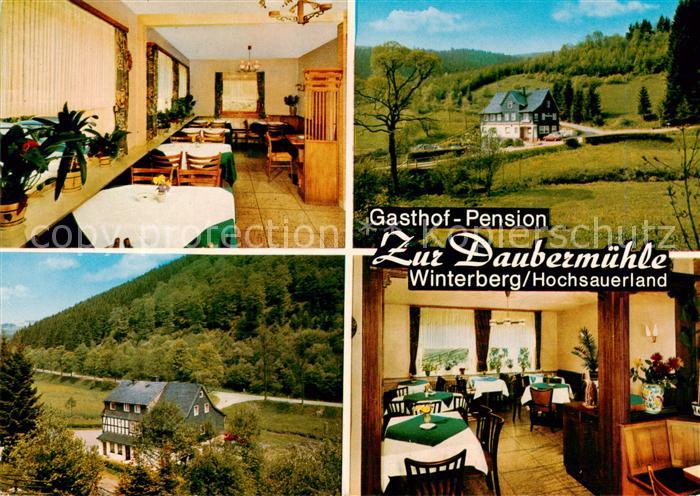 Winterberg Hochsauerland Gasthof Pension Zur Daubermuehle Gastraeume Panorama