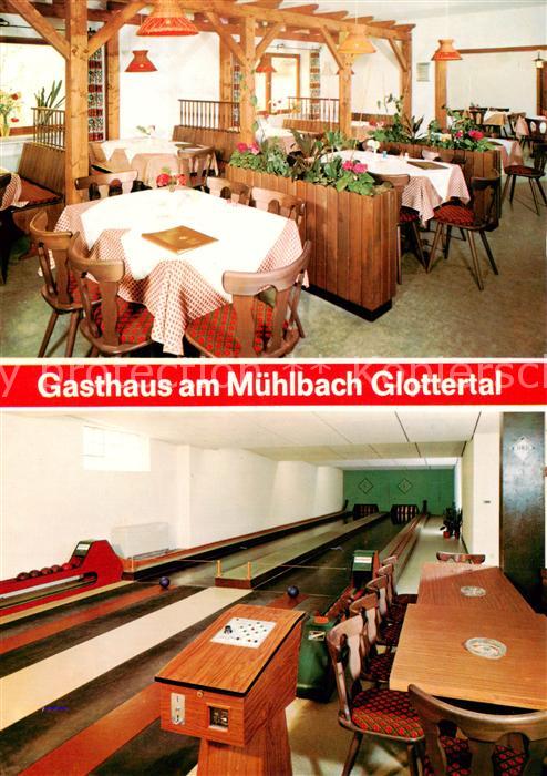 Glottertal Schwarzwald Gasthaus am Muehlbach Gaststube Kegelbahn