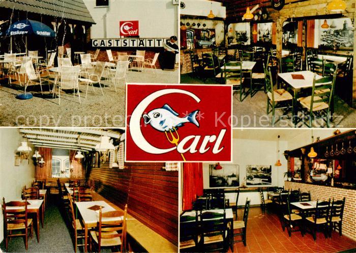 Husum  Nordfriesland Fischgaststaette Carl Gastraeume Terrasse