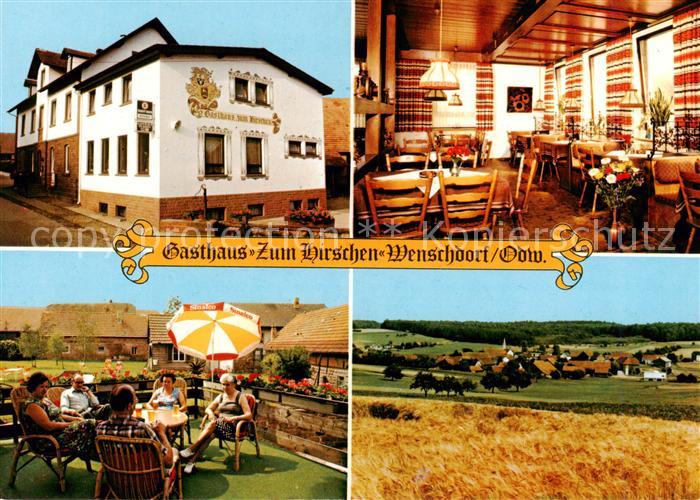 Wenschdorf Gasthaus Zum Hirschen Gaststube Terrasse Panorama