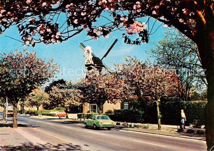 Wittmund Strassenpartie mit Windmuehle