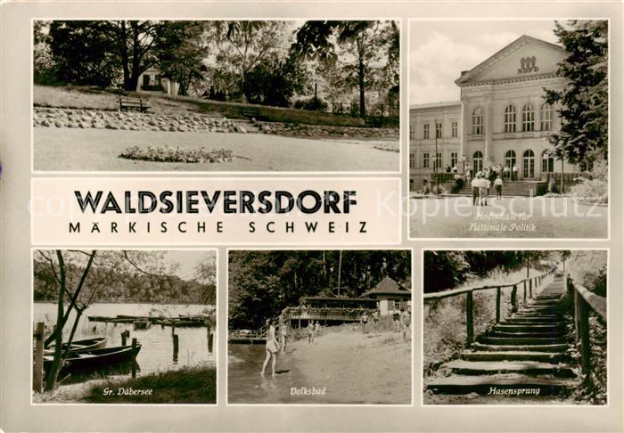 Waldsieversdorf Park Gr Duebersee Volksbad Hochschule fuer Nat Politik Hasenspru