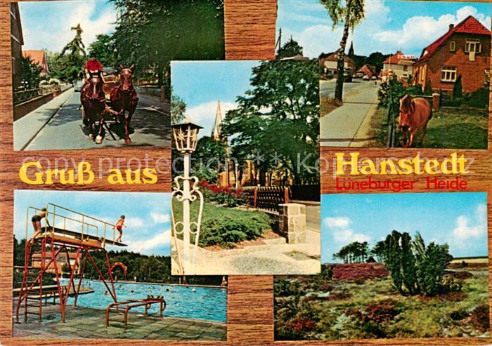 Hanstedt Nordheide Pferdekutsche Schwimmbad Dorfpartie Landschaft