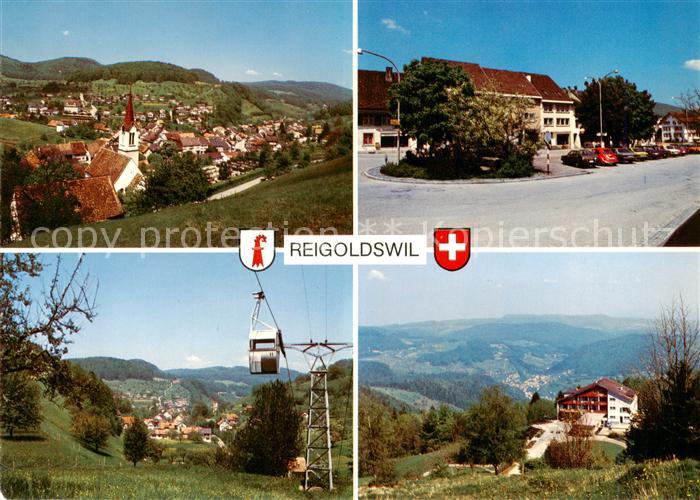 Reigoldswil Panorama Seilbahn Wasserfallen Dorfplatz Hotel Wasserfallen