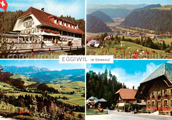 Eggiwil BE Gasthof zum Baeren Panorama Strassenpartie