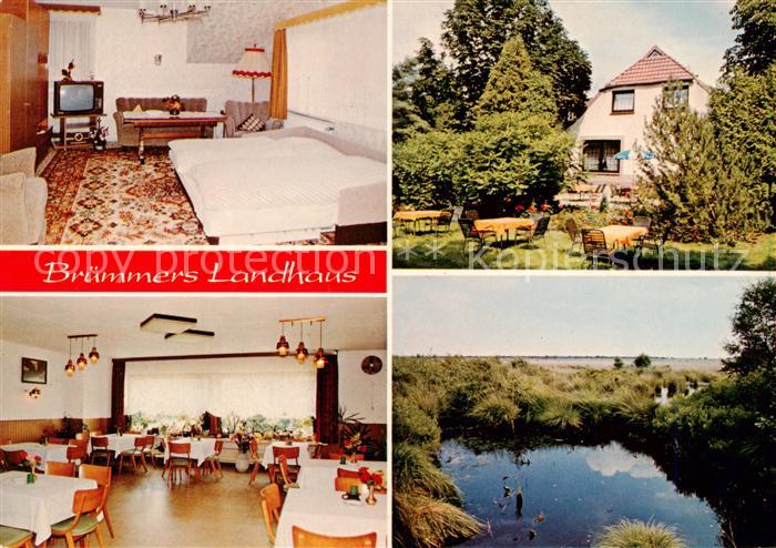 Gnarrenburg Bruemmers Landhaus Garten Gastraum Teich