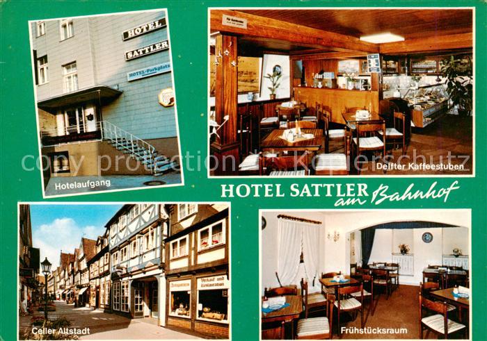 Celle  Niedersachsen Hotel Sattler Hotelaufgang Delfter Kaffeestuben Celler Alts