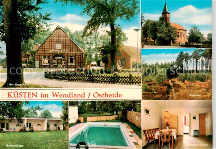 Kuesten Dorfplatz Kirche Heideweg Ferienhaeuser Schwimmbad Ferienhaus innen