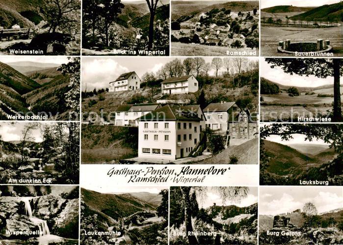 Ramschied Weisenstein Wispertal Sauerbrunnen Werkerbachtal Gasthaus Pension Hann