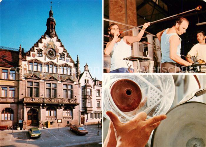 Wolfach Wolfacher Rathaus Glasmacher und Glasschleifer bei der Arbeit