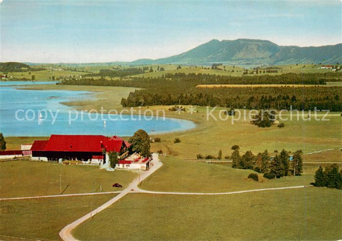 Hopfensee Fuessen Gaststaette Pension Wiesbauer Fliegeraufnahme