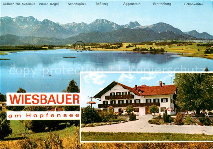 Hopfensee Fuessen Gaststaette Wiesbauer Panorama