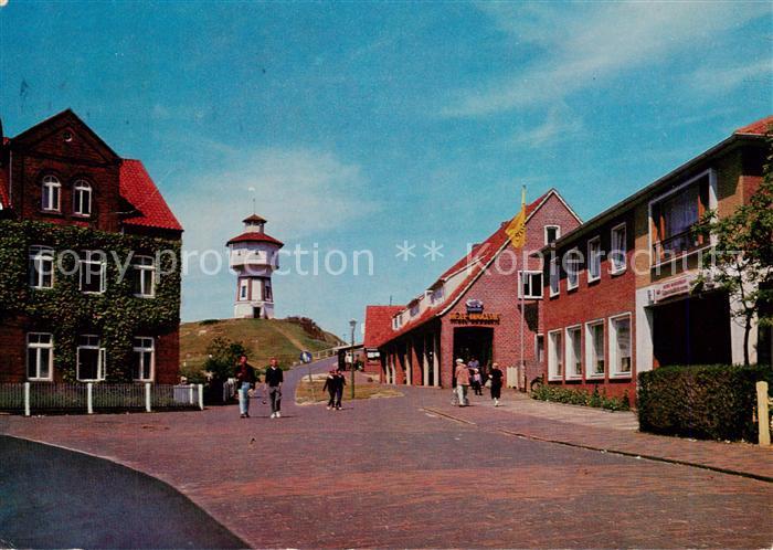 Langeoog Nordseebad Wasserturm Strassenpartie