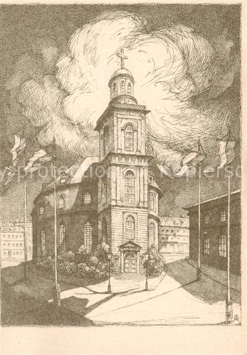 Frankfurt Main Paulskirche Zeichnung