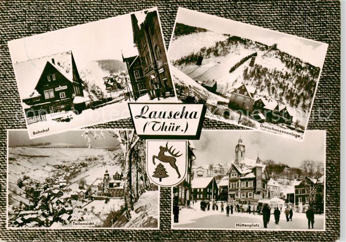 Lauscha Bahnhof Dreischanzenanlage Panorama Huettenplatz