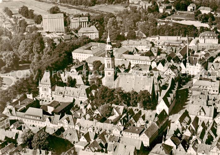 Celle Niedersachsen Zentrum mit Stadtkirche Fliegeraufnahme