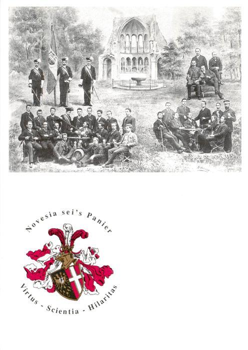 Bonn Rhein K.D.St.V. Novesia Bonn im CV Burschenschaft im Jahr 1891 Wappen