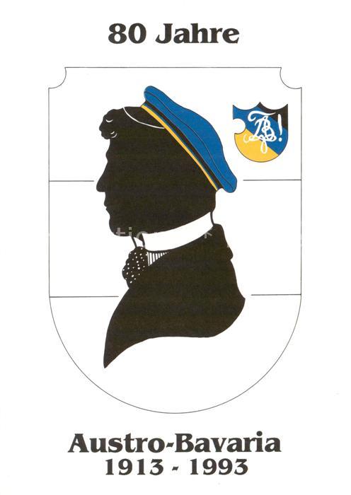 Wien AT Studentika 80 Jahre Austro-Bavaria 1913 - 1993 Wappen