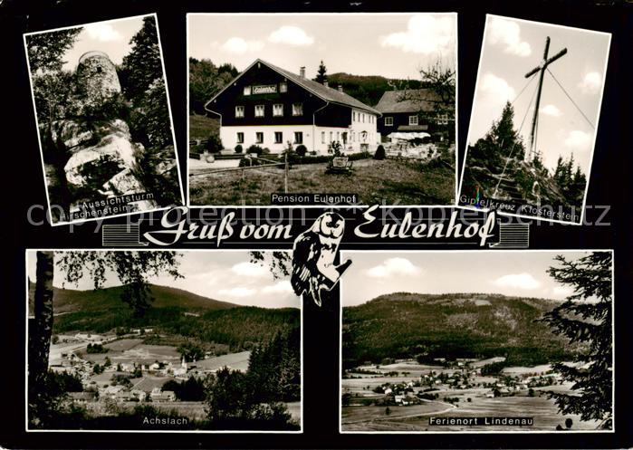 Wolfertsried Pension Cafe Eulenhof Aussichtsturm Hirschenstein Gipfelkreuz Klost