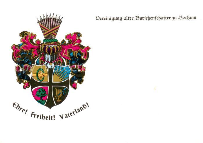 BOCHUM  CITY Vereinigung alter Burschenschafter zu Bochum Wappen Studentika