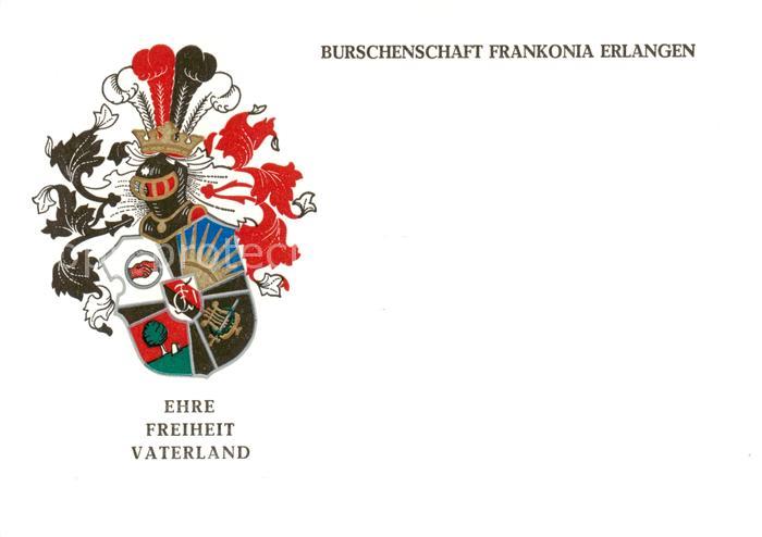 ERLANGEN Bayern Burschenschaft Frankonia Wappen Studentika