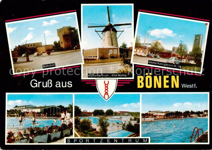 Boenen Bahnhof Kulturzentrum Alte Muehle Zeche Koenigsborn Freibad Sportzentrum