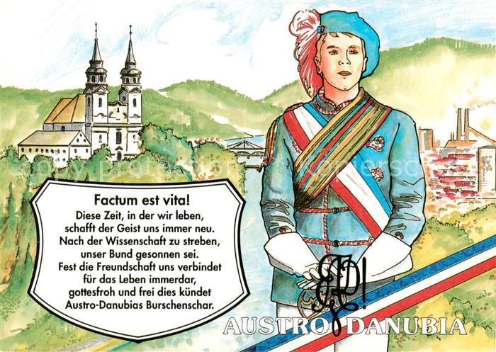 Linz Donau AT Austro Danubia Studentika Kuenstlerkarte