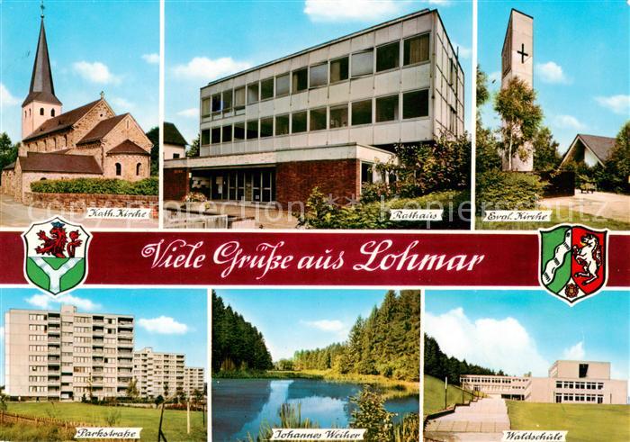 Lohmar Kirche Rathaus Wohnsiedlung Parkstrasse Johannes Weiher Waldschule