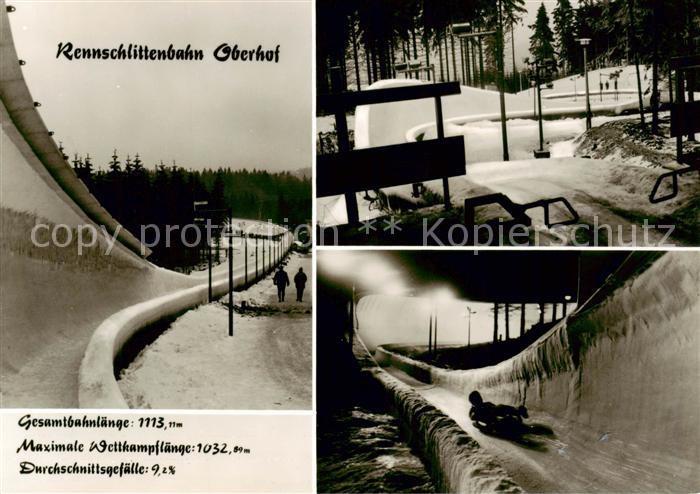 Oberhof Thueringen Rennschlittenbahn Wintersport