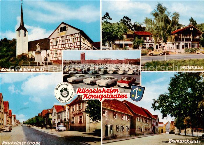 Koenigstaedten Kirche Ehrenmal Waldhaus Nauheimer Strasse Bismarckplatz