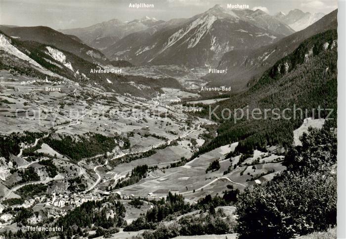 Tiefencastel GR Panorama Albulatal Alpen