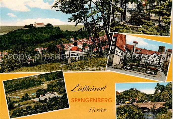 Spangenberg Hessen Teilansichten Luftkurort Brunnen Fachwerkhaeuser Brunnen