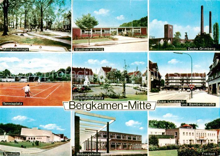 Bergkamen Minigolfanlage Stadtverwaltung Zeche Tennisplatz Schumacherplatz Stras