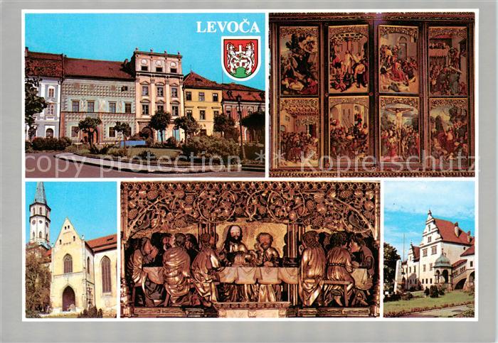 Levoca SK Stadtzentrum Kirche Schnitzarbeiten am Postamt