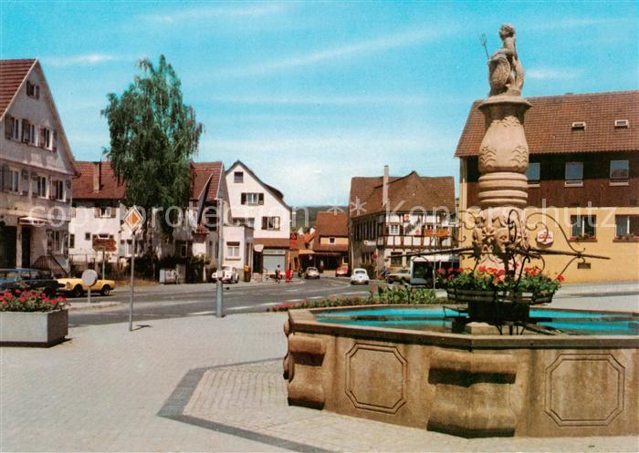 Winterbach Remstal BW Ortszentrum Brunnen