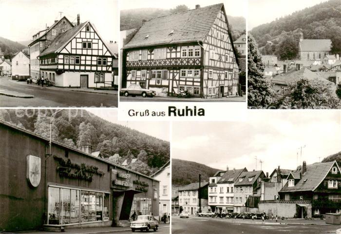 Ruhla Carl-Gareis-Strasse Museum Teilansicht Kaufhalle Juri-Gagarin-Strasse Fach