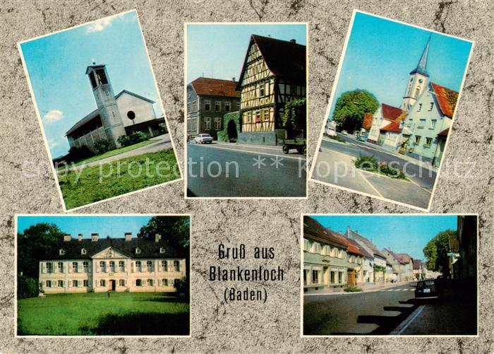 Blankenloch Kath. Kirche Fachwerkhaus Ev. Kirche Schloss Stutensee Hauptstrasse