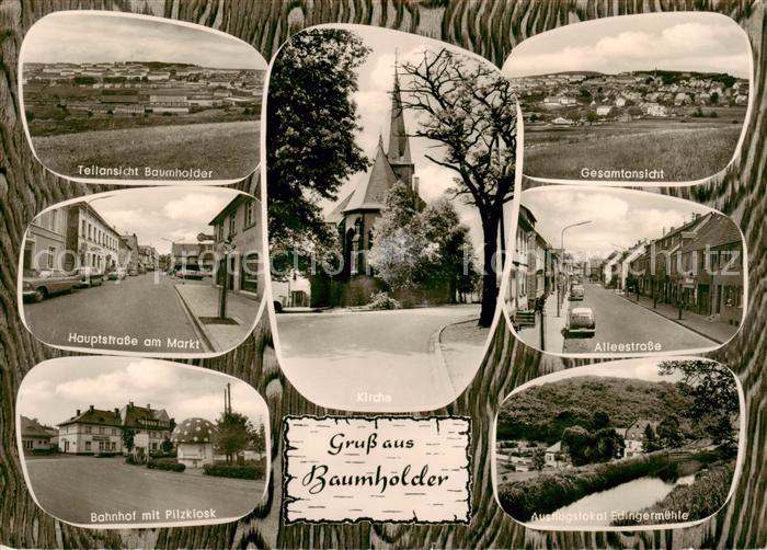 Baumholder Nahe Panorama Strassenpartien Markt Bahnhof Pilzkiosk Ausflugslokal E