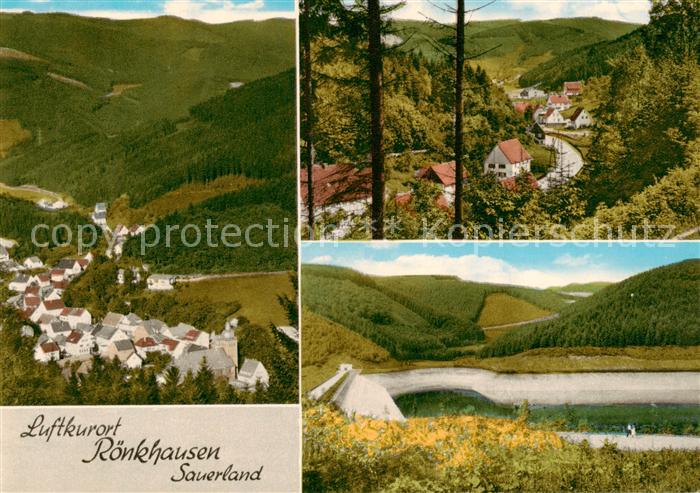 Roenkhausen Finnentrop Panorama Ansicht vom Waldrand aus Landschaft