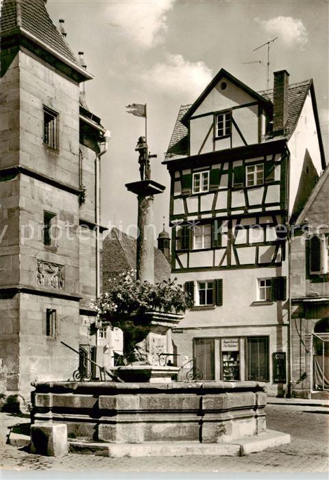 Weissenburg  Bayern Marktbrunnen Altstadt Fachwerkhaus