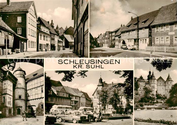 Schleusingen Bahnhofstrasse Schlossstrasse Schloss Bertholdsburg Burghof Marktpl