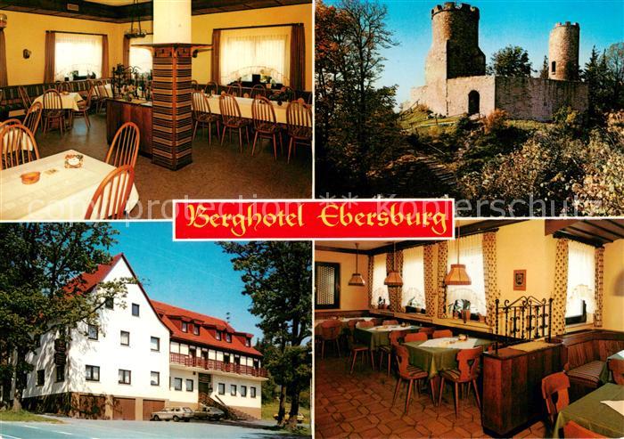 Poppenhausen Rhoen Berghotel Ebersburg Restaurant Burgruine